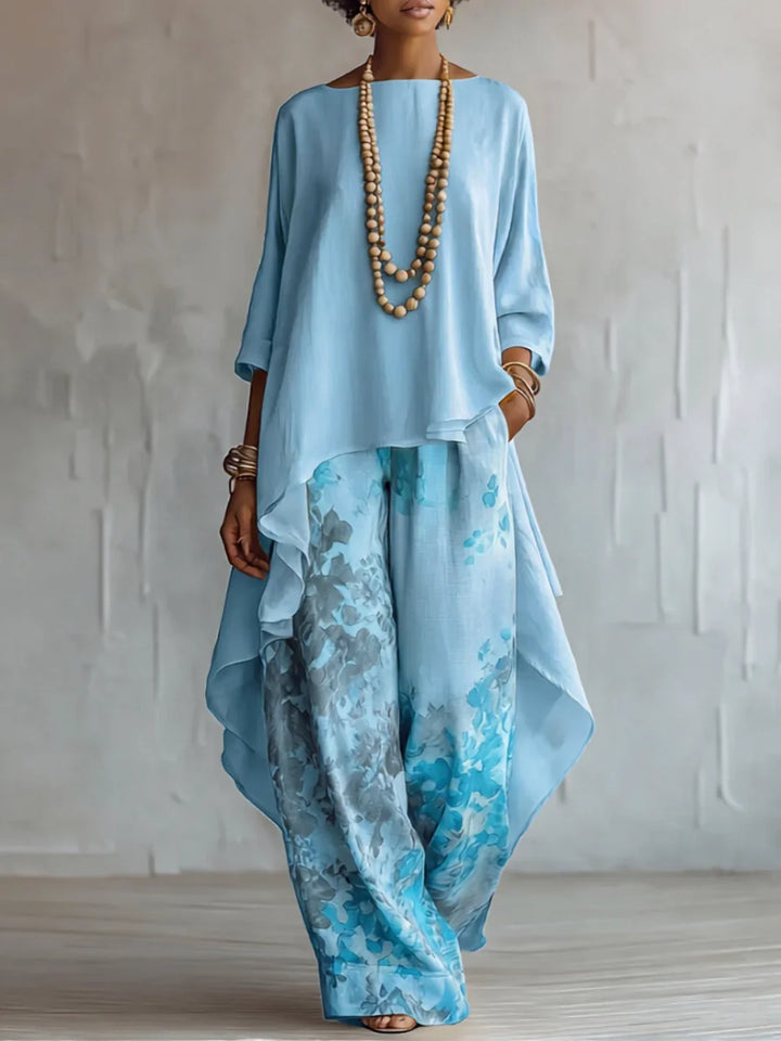 Genebra | Asymmetric Floral Maxi Dress
