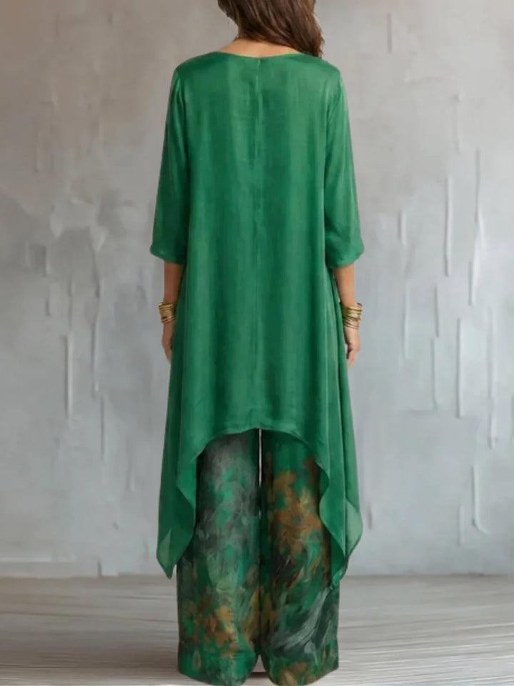 Genebra | Asymmetric Floral Maxi Dress