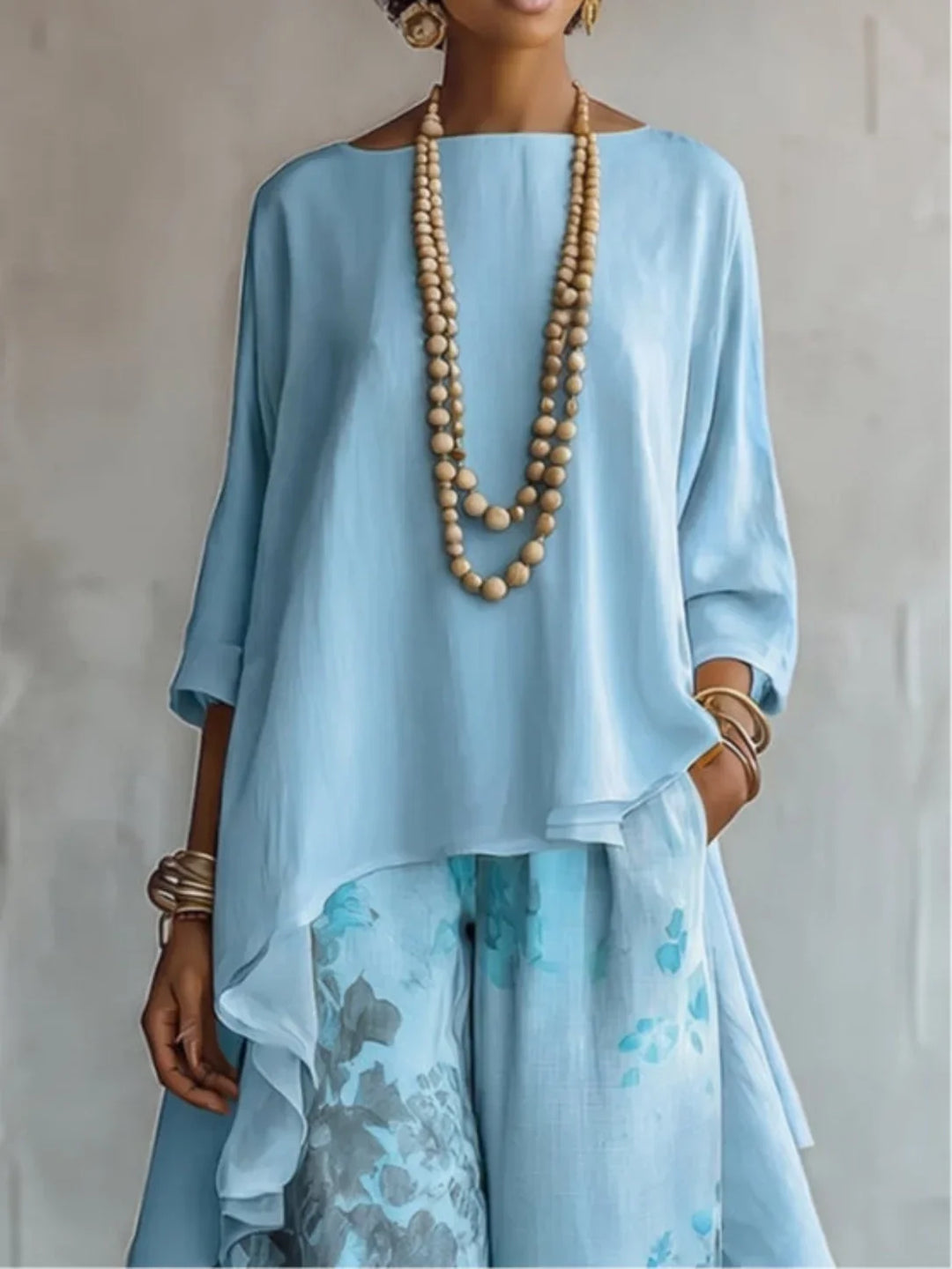Genebra | Asymmetric Floral Maxi Dress