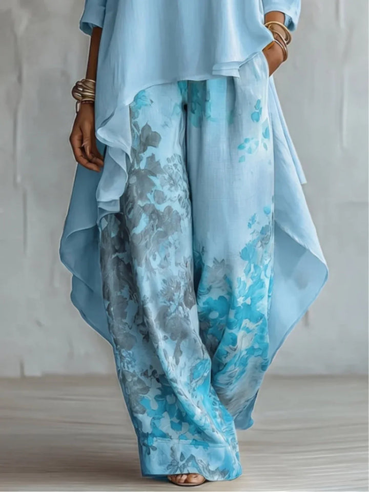 Genebra | Asymmetric Floral Maxi Dress