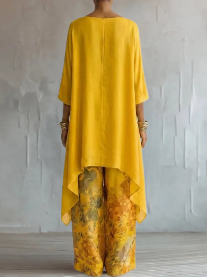 Genebra | Asymmetric Floral Maxi Dress