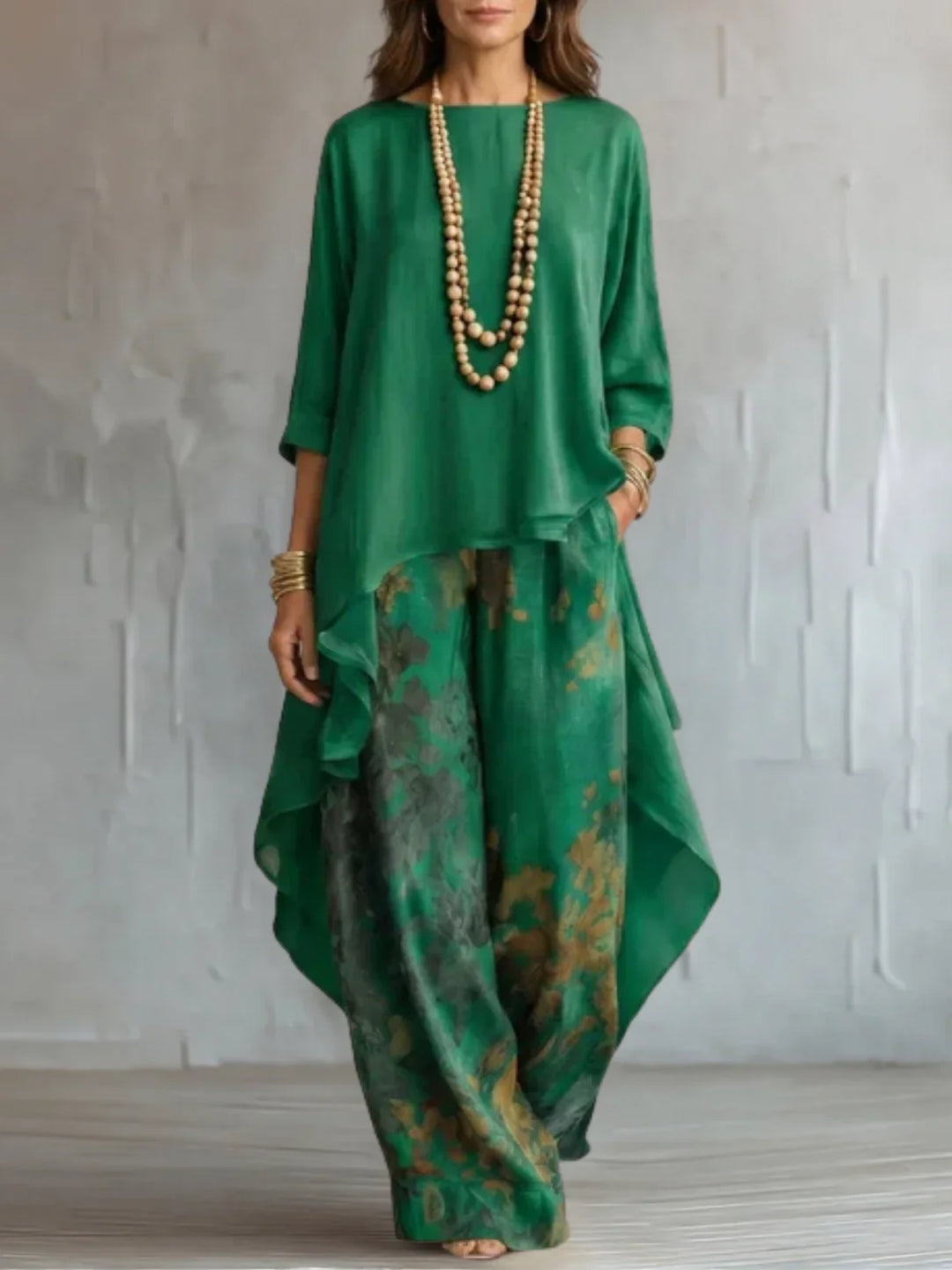 Genebra | Asymmetric Floral Maxi Dress