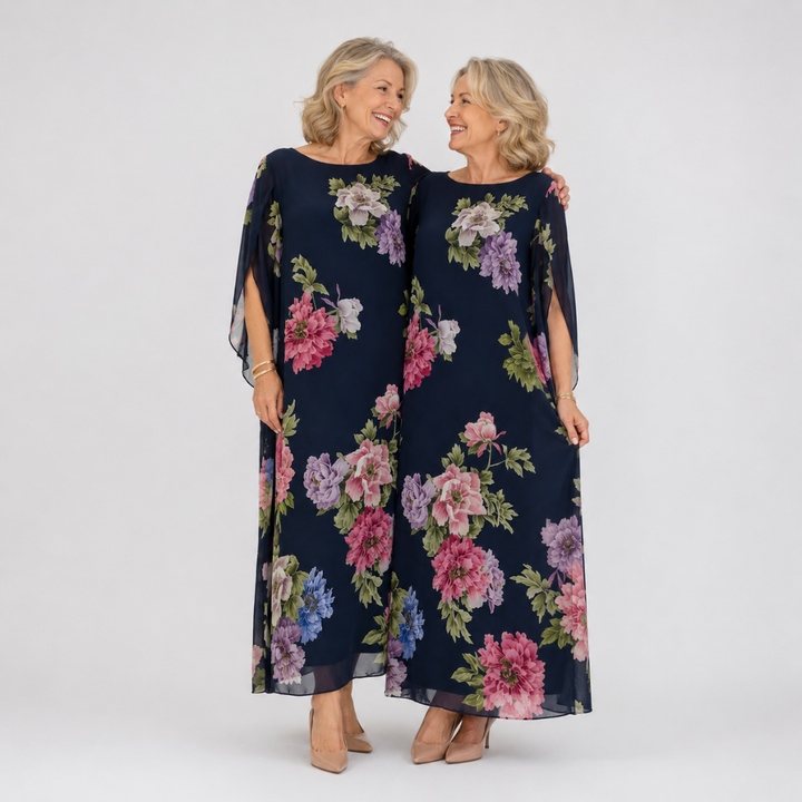 Elowen™ | Midnight Bloom Maxi Dress