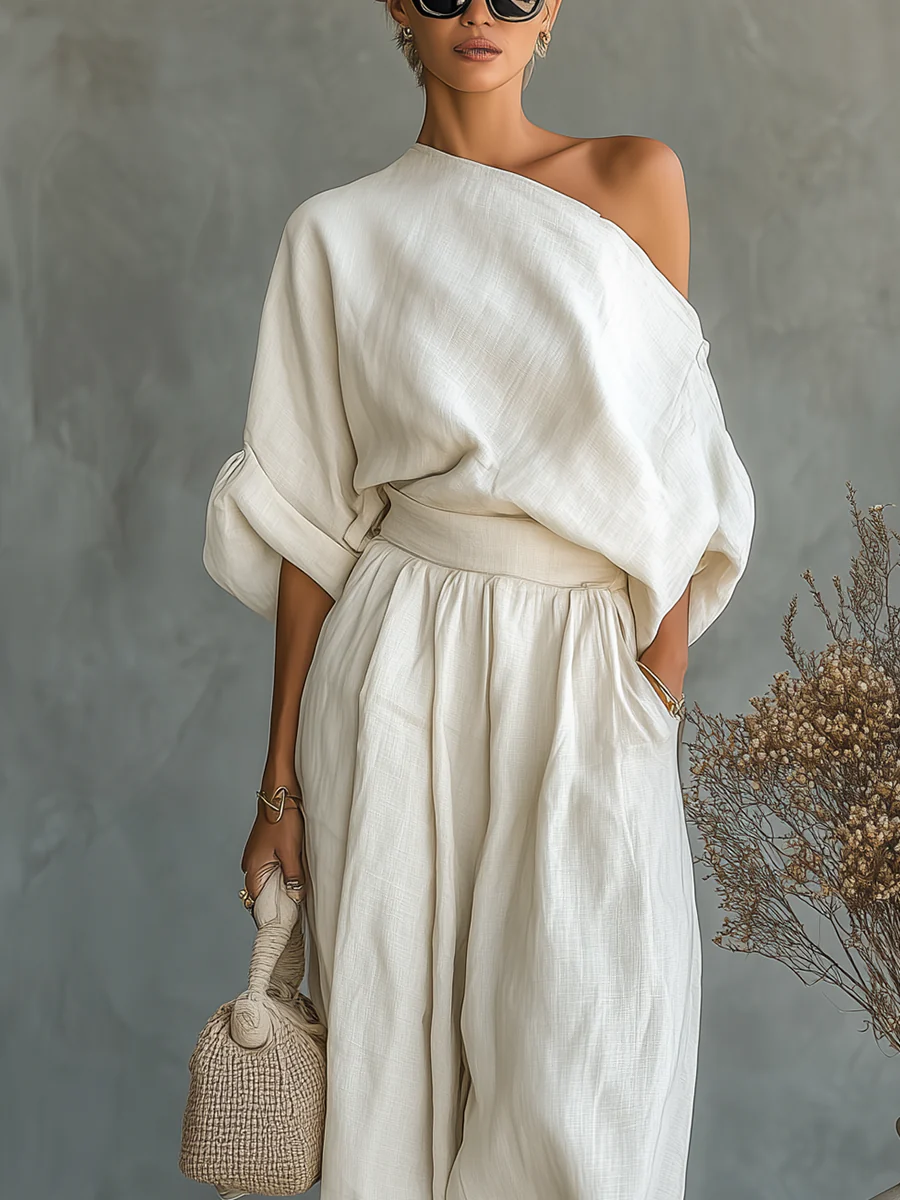 Ginevra | Fluid Draped One-Shoulder Set