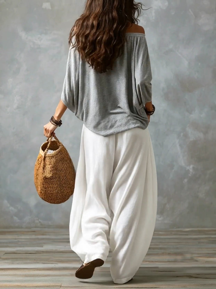 Isavella | Bohemian Lantern-Sleeve Two-Piece Set