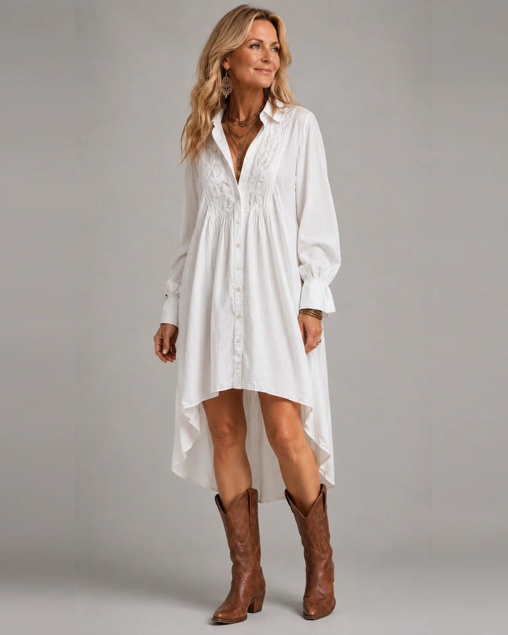 Lucia | Lace Detail Shirt Dress