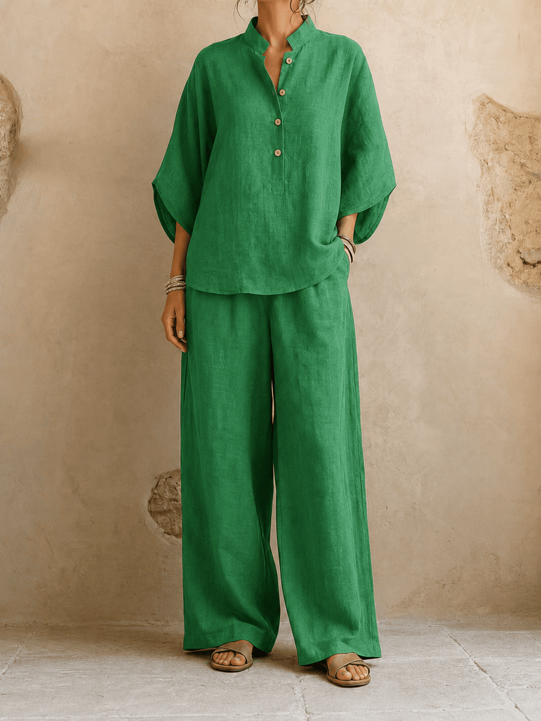 Maribel | Batwing Sleeves and Wide-Leg Pants