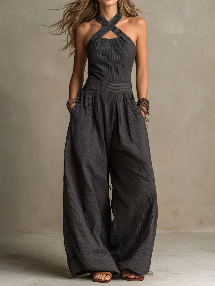 Isavella | Halter Neck Flowing Maxi Dress