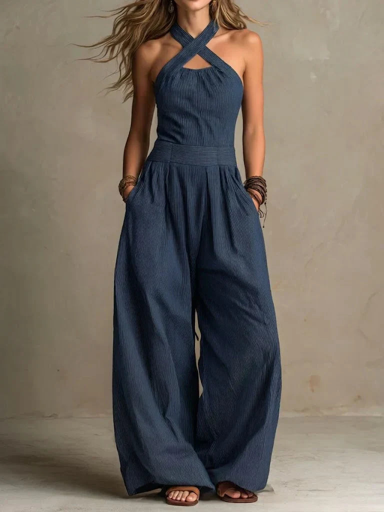 Isavella | Halter Neck Flowing Maxi Dress
